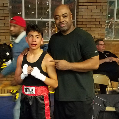 Rodolfo Ponse after his first win in the 2017 Indiana Golden Gloves Tournament